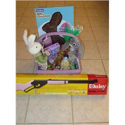 Pink Easter Basket and Pink BB Gun