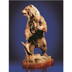 Lorenzo Ghiglieri's Bronze Sculpture of a Male Grizzly titled: "Provoked"