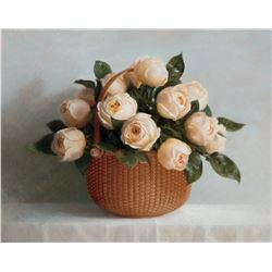 Nantucket Basket with Roses
