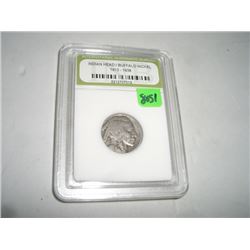 1927 BUFFALO NICKEL *CERTIFIED BY INTERNATIONAL NUMISMATIC BUREAU* NICE EARLY VERY GOOD GRADE NICKEL