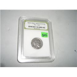 1935 BUFFALO NICKEL *CERTIFIED BY INTERNATIONAL NUMISMATIC BUREAU* NICE EARLY GOOD GRADE NICKEL!!