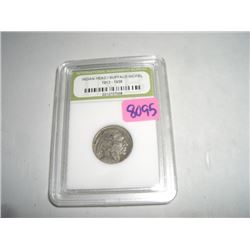 1929-S BUFFALO NICKEL *CERTIFIED BY INTERNATIONAL NUMISMATIC BUREAU* NICE EARLY GOOD GRADE NICKEL!!