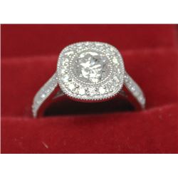14KT WHITE GOLD DIAMOND RING SIZE: 6.1