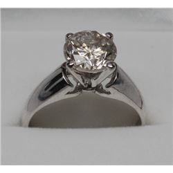 14KT WHITE GOLD LADIES SOLITAIRE FOUR CLAW DIAMOND