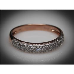 14KT ROSE GOLD DIAMOND BAND SIZE:7.5