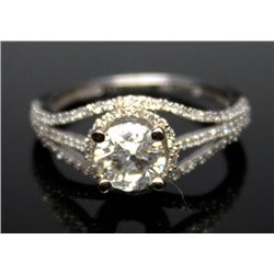 14KT LADIES WHITE GOLD DIAMOND RING SIZE:6.25