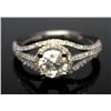 Image 1 : 14KT LADIES WHITE GOLD DIAMOND RING SIZE:6.25