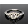 Image 1 : 14KT LADIES WHITE GOLD DIAMOND RING SIZE:6.25