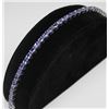 Image 2 : .925 STERLING SILVER TANZANITE TENNIS BRACELET