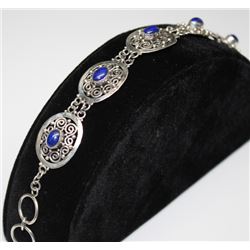 .925 STERLING SILVER AGATE BRACELET