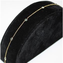 14KT YELLOW GOLD ALEXANDRITE STONE BRACELET