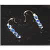 Image 1 : 14KT. WHITE GOLD BLUE SAPPHIRE DROP STYLE EARRINGS