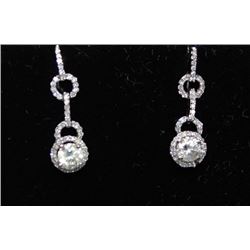 14KT. WHITE GOLD DIAMOND EARRINGS