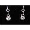 Image 1 : 14KT. WHITE GOLD DIAMOND EARRINGS