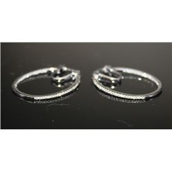 14KT. WHITE GOLD DIAMOND EARRINGS