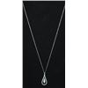 Image 1 : 14KT. LADIES WHITE GOLD DIAMOND PENDANT & CHAIN