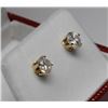 Image 1 : 10KT. YELLOW GOLD DIAMOND EARRINGS