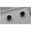 Image 1 : 14K GOLD BLUE DIAMOND EARRINGS