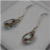 Image 2 : 14K AQUAMARINE GOLD EARRINGS