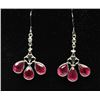Image 1 : 14K WHITE GOLD RUBY AND DIAMOND EARRINGS