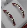 Image 2 : 14K GOLD RUBY DIAMOND EARRINGS