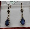 Image 1 : 14K GOLD TANZANITE AND DIAMOND DROP EARRINGS