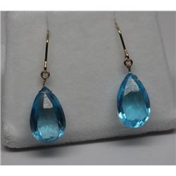 10K GOLD GEMSTONE TOPAZ EARRINGS