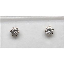 14K WHITE GOLD DIAMOND EARRINGS