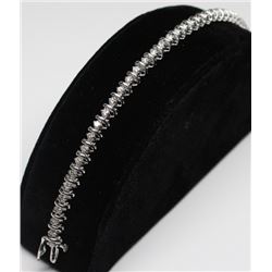 14K WHITE GOLD DIAMOND TENNIS BRACELET