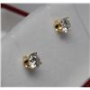 Image 2 : 14KT YELLOW GOLD DIAMOND EARRINGS