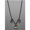 Image 1 : 14KT YELLOW GOLD QUARTZ AND SPINEL NECKLACE