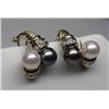 Image 2 : 14KT YELLOW GOLD DIAMOND PEARL EARRINGS
