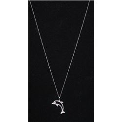 14KT WHITE GOLD DIAMOND PENDANT NECKLACE