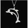 Image 2 : 14KT WHITE GOLD DIAMOND PENDANT NECKLACE