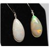 Image 2 : 10KT YELLOW GOLD DROP STYLE OPAL EARRINGS