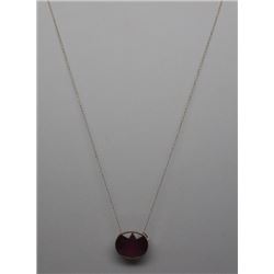 14KT YELLOW GOLD GEMSTONE RUBY PENDANT