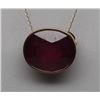 Image 2 : 14KT YELLOW GOLD GEMSTONE RUBY PENDANT