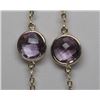 Image 2 : .925 STERLING SILVER GOLD PLATED AMETHYST NECKLACE