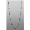Image 1 : 10KT YELLOW GOLD WHITE SAPPHIRE NECKLACE