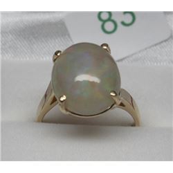 10KT GOLD OPAL RING, SIZE:6