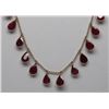 Image 2 : 14KT YELLOW GOLD GEMSTONE RUBY NECKLACE