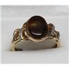 Image 1 : STAMPED 14KT. YELLOW GOLD AGATE & DIAMOND RING