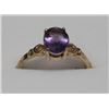 Image 1 : STAMPED 14KT. YELLOW GOLD AMETHYST RING SIZE:6.5