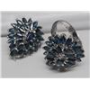 Image 2 : STAMPED .925 STERLING SILVER SAPPHIRE EARRINGS,