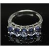 Image 2 : STERLING SILVER TANZANITE RING SIZE 7.3