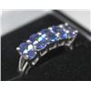 Image 3 : STERLING SILVER TANZANITE RING SIZE 7.3