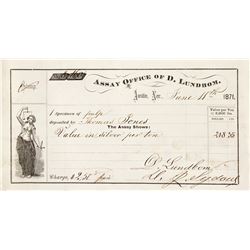 Assay Receipt for D. Lundbom