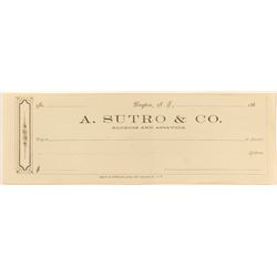 A. Sutro & Co.  Bankers and Assayers