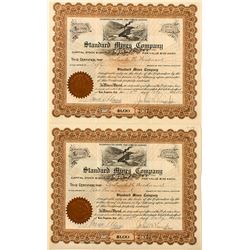 Standard Mines Co. Stock Certificates (2)
