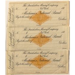 Quicksilver Mining Co., New Alamaden, Checks